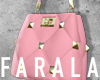 V stud bag / pink