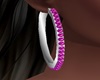 Silver/Pink Hoops