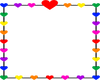 Rainbow Hearts Avi Frame
