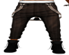 Brown Strap punk pants