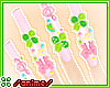 clover charm nails ♡