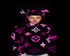Pink Lv hoodie (m)