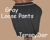 Gray Belted Loose Pants