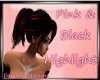  black an pink highlight