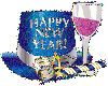 New Year Hat and Glass