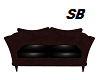 Brown Leather Loveseat**