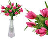 !Vase Pink tulips