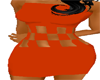 Orange Check Dress