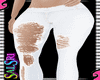 (RL)White Ripped Jeans