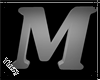 ~Y~ Letter M Grey