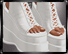 Laced Platf Boots White