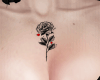 Ⓨ rose chest tattoo 2