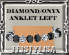 ! Diamond Onyx Anklet L