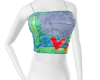 VU+ Love Crop Tank Blue