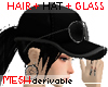 Hair+hat+glass black