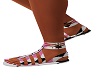 pinkblack argyle sandals