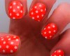 *Cutie Red w Dots Nails
