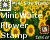 mini white flower stamp