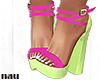 ~nau~ Pink/ Lime heels