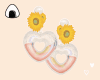 himawari heart earrings