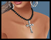 !Silvr Cross w/Blk Pearl