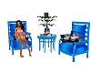 blue beach chairs