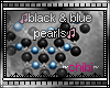 blue and black pearls