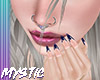 Blue French Tip Nails