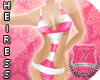 -H- Stripe Cutout Bikini