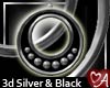 .a 3d Hoop Silver Black