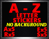LETTER STICKER S RED 5/5