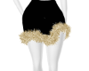 Pf~ Gold Black Fur Skirt