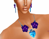  necklace purple and blu
