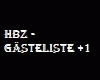 HBz - Gästeliste +1