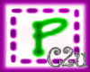 C2u Letter P sticker