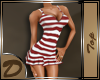 (D)Striped Red Tank Dres