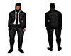 Black Patterned Suit