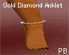(PB)Gold Diamond Anklet