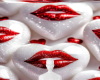 Lip white heart bg