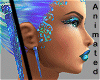 spiky blue earrings ANI