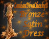 BRONZE SATIN CRUSH DRESS