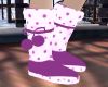 Purple Dotted Boots