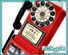 Vintage Pay Phone/Red