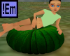 !Em Green Pouf Lounge 4p