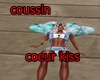 coussin coeur kiss