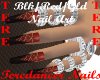 Blk/Red/Gld Nail Art