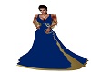 Royal Blue N Gold Dress