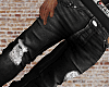 M! Black distressed jean