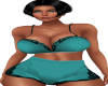 2Pc Teal Lingerie