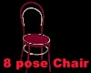 (J) 8 Pose Cafe Chair